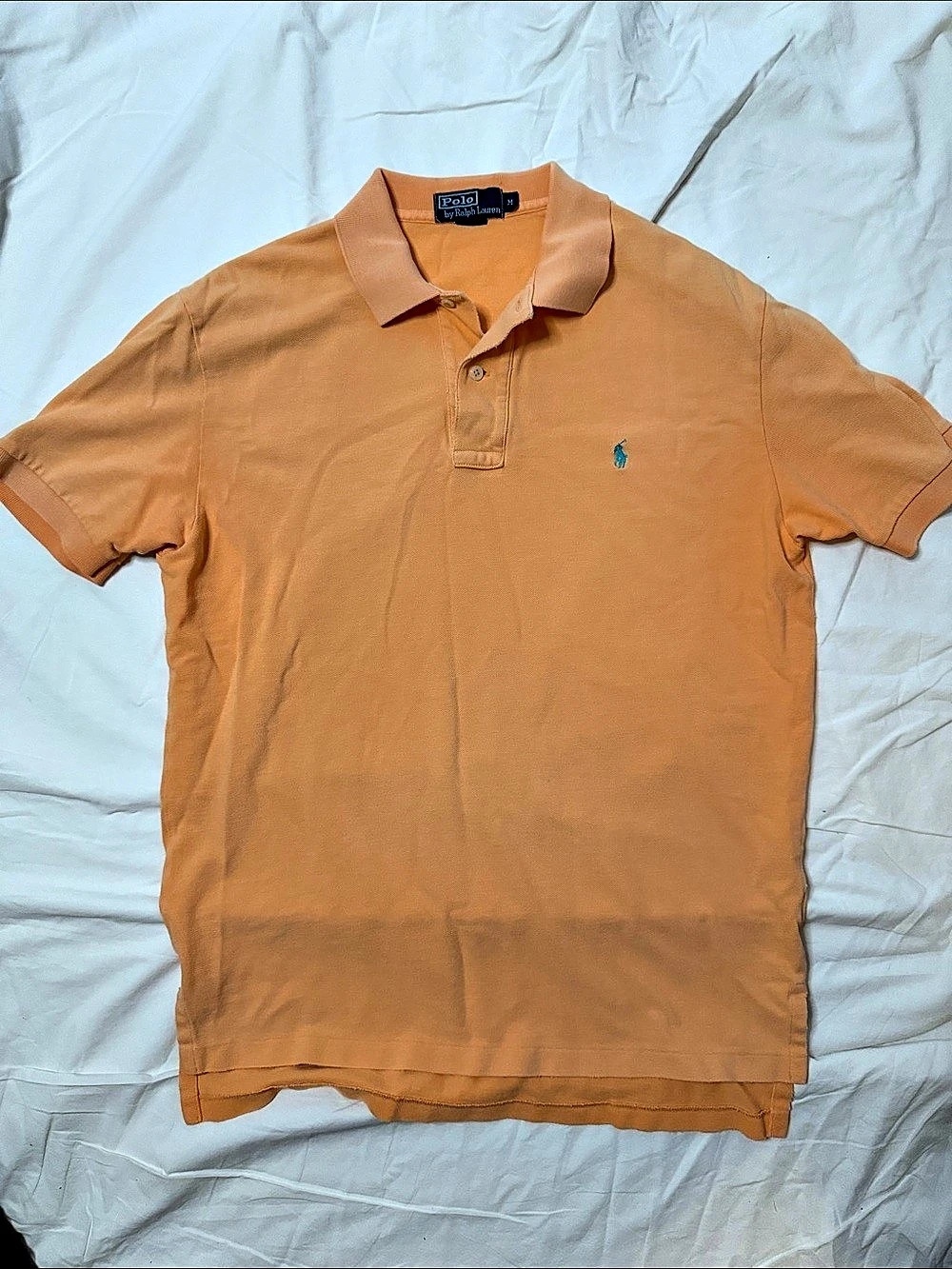 Polo Ralph Lauren Classic Fit Cotton Mesh Polo Shirt Orange Medium